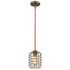 Brushed Gold Metal Cage Hanging Light