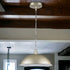 Silver Metal Hanging Light with Dome Shade