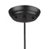 Matte Black Cork Shade Modern One Light Hanging Pendent Lamp