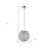 Distratto 1-Light Polished Chrome Pendant Enmeshed Aluminum Wire Shade (12")