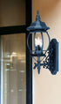 Three Light Matte Black Glass Globe Wall Light