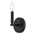 One Light Matte Black Wall Sconce