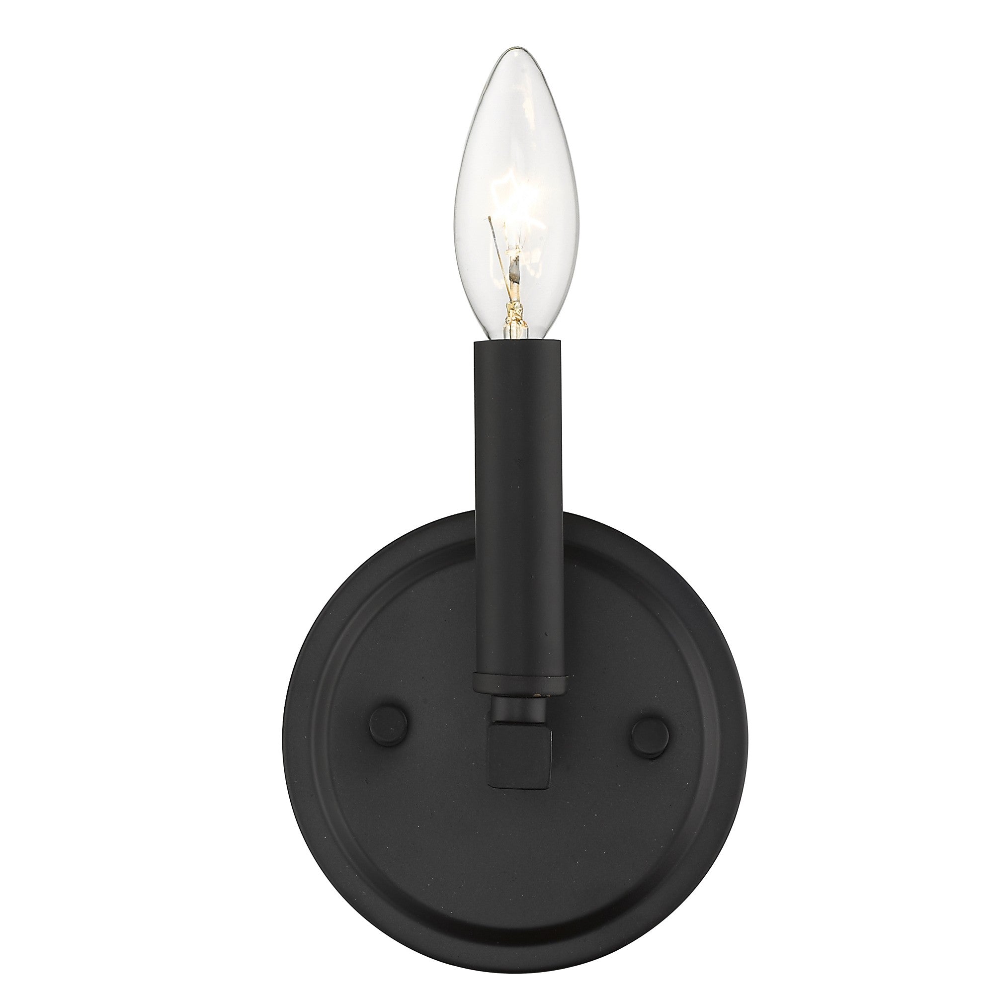 One Light Matte Black Wall Sconce