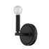 One Light Matte Black Wall Sconce