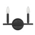 Two Light Matte Black Wall Sconce