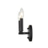 Two Light Matte Black Wall Sconce