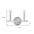 Two Light Silver Wall Sconce