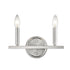 Two Light Silver Wall Sconce