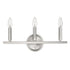 Three Light Silver Wall Sconce