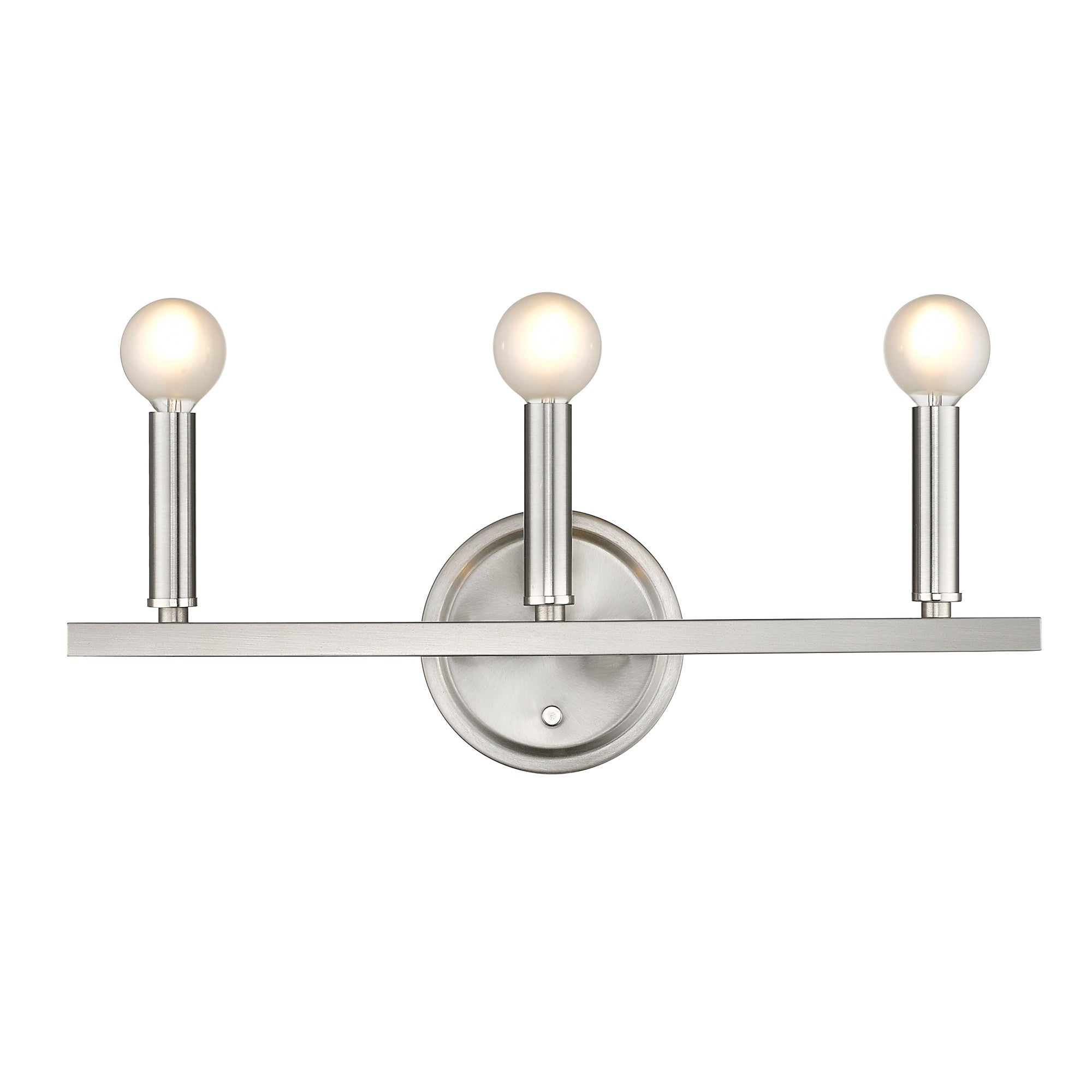 Three Light Silver Wall Sconce