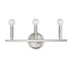 Three Light Silver Wall Sconce