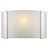 Polished Chrome Wall Sconce with Frosted Glass Shade