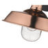 Shiny Copper Shallow Plate Shape Wall Light