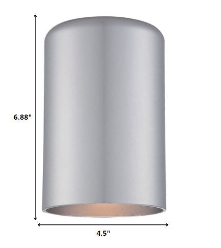 Minimalist Brushed Silver Cylinder Wall Light