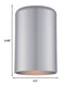 Minimalist Brushed Silver Cylinder Wall Light