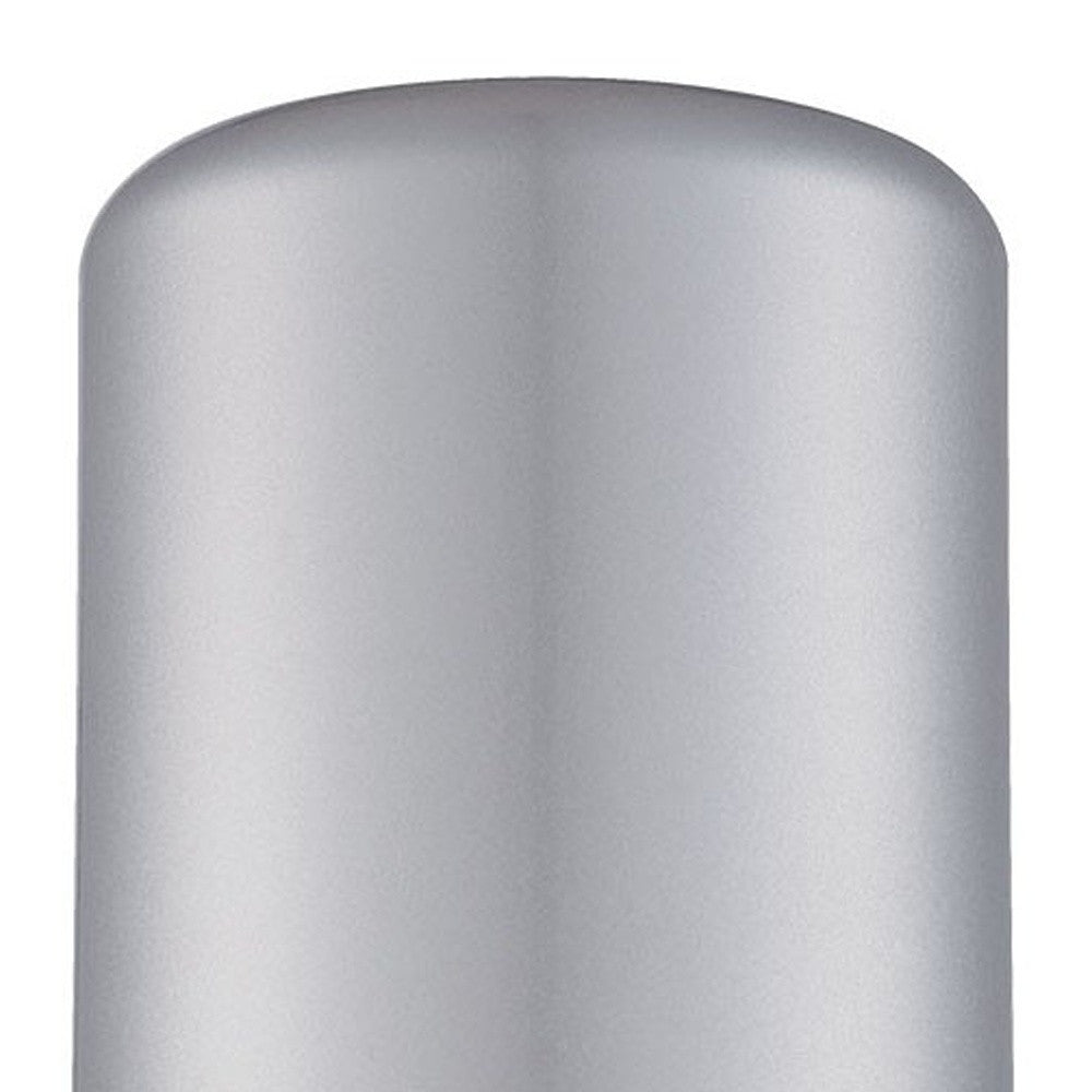 Minimalist Brushed Silver Cylinder Wall Light