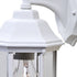 White Clear Glass Swing Arm Wall Light