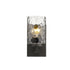 Bronze Metal and Pebbled Glass Wall Sconce