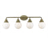 Portsmith 4-Light Raw Brass Vanity