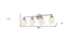 Fairfax 4-Light Satin Nickel Vanity With White Globe Shades