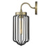 Gold and Black Metal Cage Wall Sconce