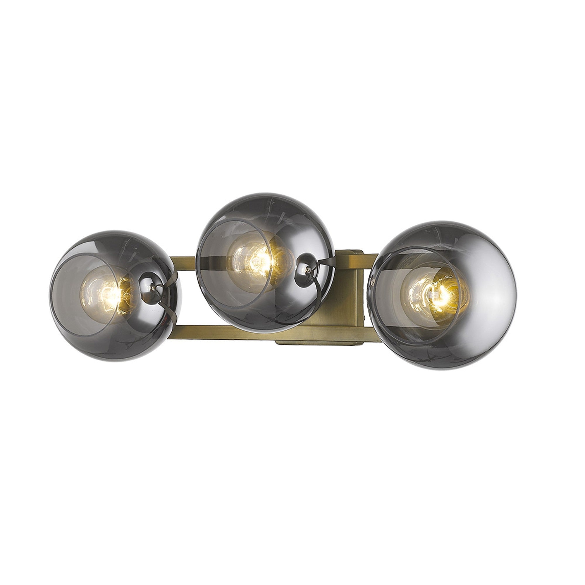 Lunette 3-Light Aged Brass Sconce