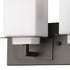 Rampart 3-Light Oil-Rubbed Bronze Vanity Light With Etched Glass Shades