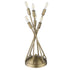 19" Brass Metal Six Light Table Lamp