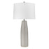 33" White Ceramic Table Lamp With White Empire Shade