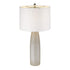 33" White Ceramic Table Lamp With White Empire Shade