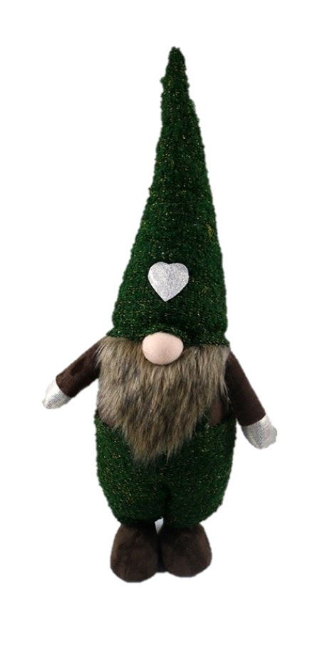 Topiary Dark Green and Brown Standing Gnome