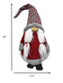 Red and Grey Spotted Hat Gnome with Pigtails