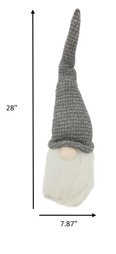 Grey Fabric Gnome with Ultra Long Hat