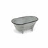 Jumbo Light Gray Bathtub Decorative Sculpture