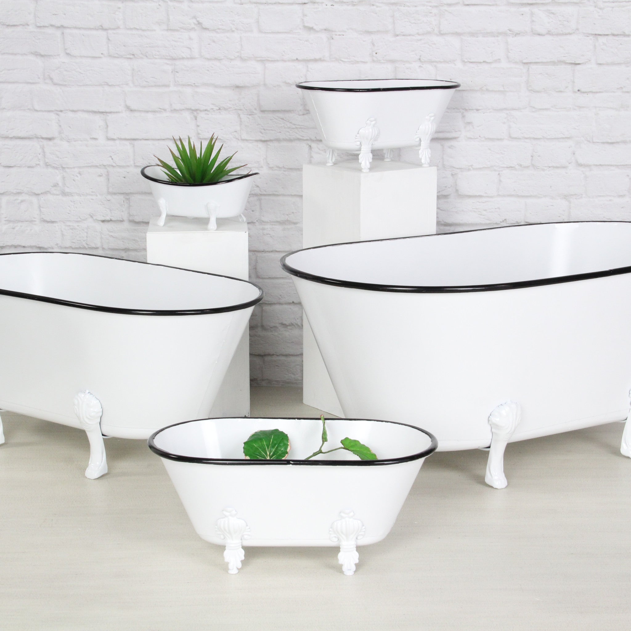 Jumbo White Bathtub Decorative Sculpture