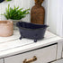 Navy Blue Metal Bath Tub Sculpture