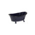 Navy Blue Metal Bath Tub Sculpture