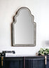 Vintage Curved Gray Wall Mirror