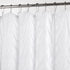 White Modern Crinkle Shower Curtain