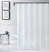 White Contemporary Velvet Scroll Shower Curtain