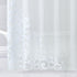 White Contemporary Velvet Scroll Shower Curtain