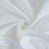 White Contemporary Velvet Scroll Shower Curtain