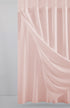 Blush Sheer and Grid Shower Curtain and Liner Set