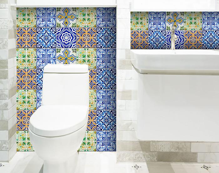 5" X 5" Lima Multi Mosaic Peel and Stick Tiles