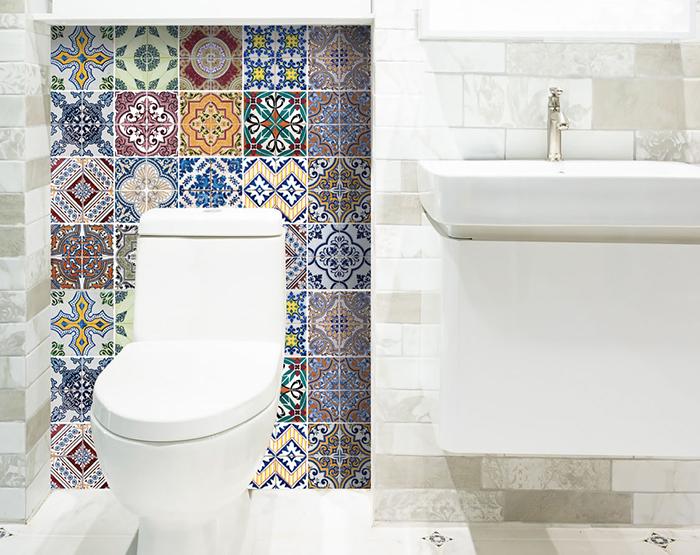 5" X 5" Linna Mutli Mosaic Peel and Stick Tiles