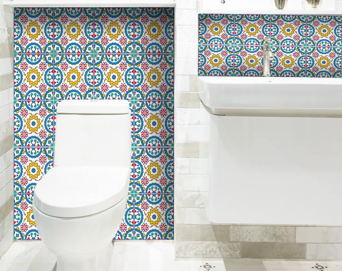7" X 7" Raffia Gia  Removable Peel and Stick Tiles