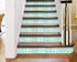 5" x 5" Light Green And White Geo Peel and Stick Removable Tiles