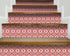 6" x 6" Brick Red And White Scroll Peel and Stick Removable Tiles