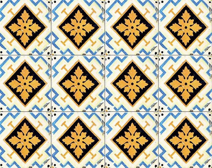 6" x 6" Gold Snowflake Peel and Stick Removable Tiles