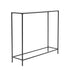 36" Clear and Black Glass Console Table